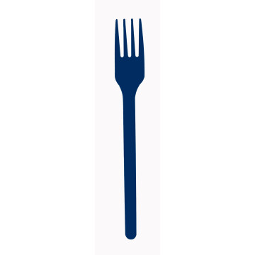 Lot de 10 fourchettes en plastique bleu marine