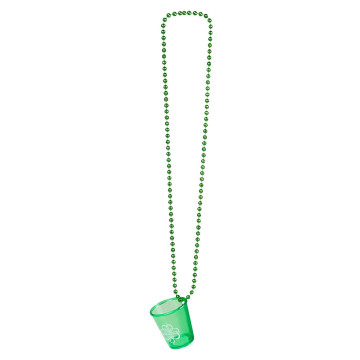 Collier verre shooter Saint Patrick