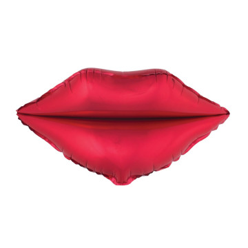 Ballon lèvres rouges métal 58 x 51 cm