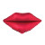 Ballon lèvres rouges métal 58 x 51 cm