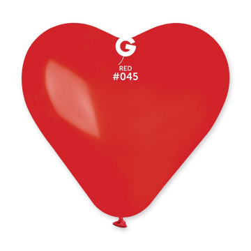 Lot de 3 ballons de baudruche Cœur en latex Rouge 44 cm