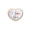 Lot de 8 assiettes cœurs I love you 19,5 cm