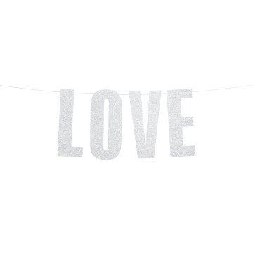 Guirlande Love argent 3 m