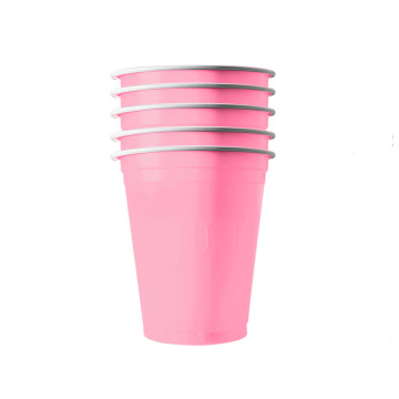 Lot de 20 gobelets cups rose pastel 53 cl