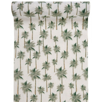 Chemin de table Jungle tropical 28 cm x 3 m