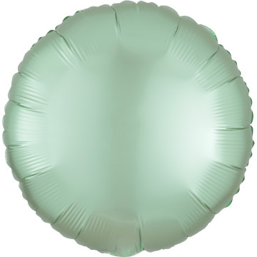 Ballon rond satin luxe vert menthe 43 cm
