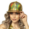 Casquette holographique or ajustable