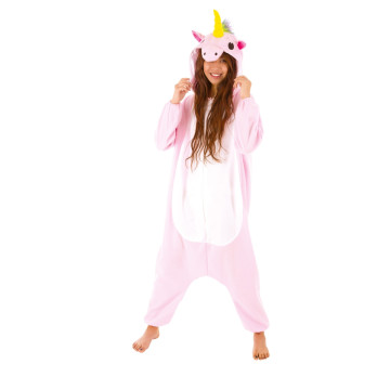 Déguisement Kigurumi Licorne rose femme