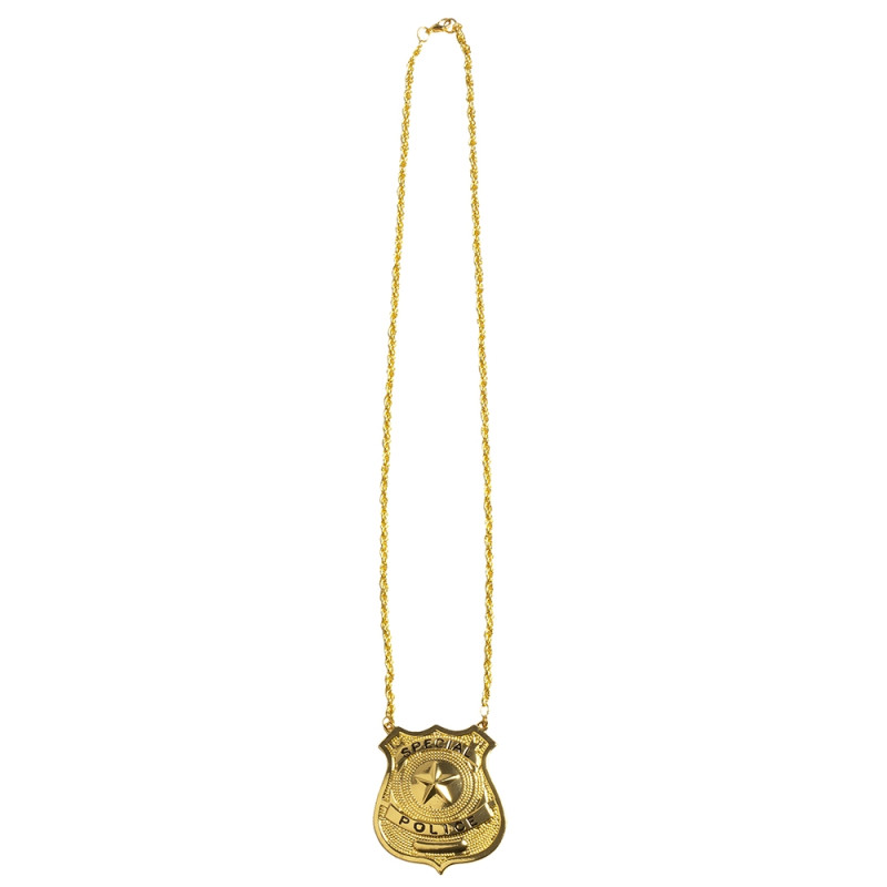 Collier Homme Police Et Petit Bracelet - Acier Inoxydable - Neuf Sans Emballage