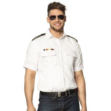 Chemise de capitaine homme blanche taille 46/48