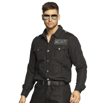 Chemise noire pour agent de sécurité
