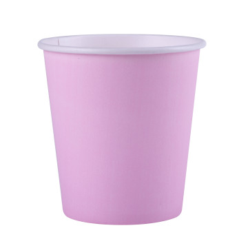 Lot de 28 gobelets en carton rose pastel 20 cl