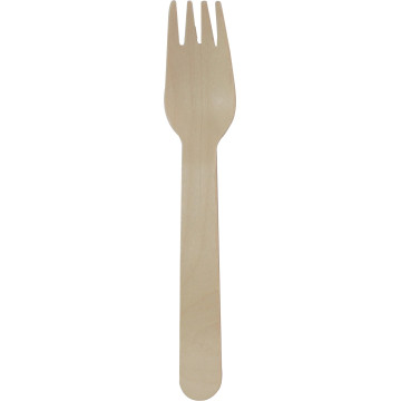 Lot de 8 fourchettes bois biodégradables 16,5 cm
