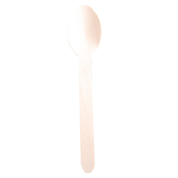 Lot de 100 cuillères bois biodégradables 16,5 cm