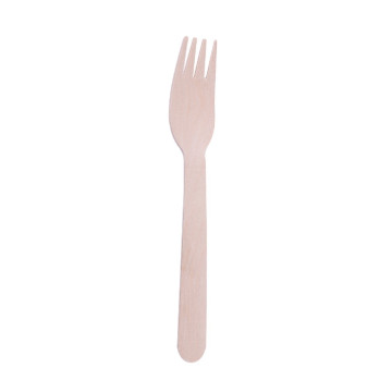 Lot de 100 fourchettes bois biodégradables 16,5 cm