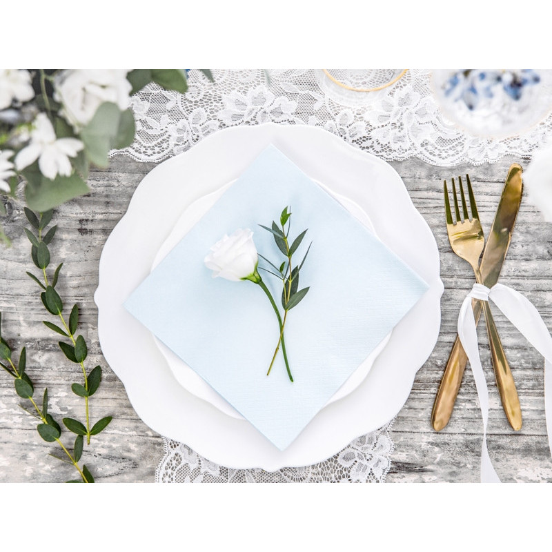 Lot De 50 Serviettes De Table Airlaid - 33x33 Cm - Design Poisson - Alternative Aux Serviettes En Tissu, Parfait Pour Mariage & Fêtes