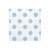 Lot de 20 serviettes en papier blanc gros pois bleu ciel 33 x 33 cm