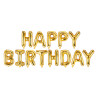 Ballon lettres Happy Birthday or 340 x 35 cm