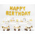 Ballon lettres Happy Birthday or 340 x 35 cm
