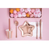 Lot de 6 assiettes en carton rose gold forme Etoile 18 cm