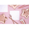 Lot de 20 serviettes en papier blanc pois rose gold 33 x 33 cm