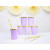 Lot de 6 gobelets en carton lilas liseré or 22 cl