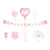 Box kit déco baby shower fille 49 pièces