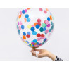 Lot de 6 ballons latex confettis multicolores 30 cm