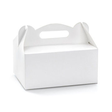 Lot de 10 boîtes à gâteaux blanches 19 x 14 x 9 cm
