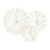 Lot de 3 rosettes blanches 25, 34, 42,5 cm Lot de 3 rosettes blanches 25, 34, 42,5 cm