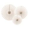 Lot de 3 rosettes beige 25, 34, 42,5 cm