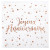 Lot de 20 serviettes rose gold Joyeux Anniversaire