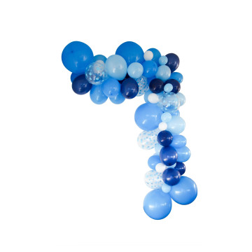 Guirlande de ballons organique 75 ballons bleue