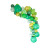 Guirlande de ballons organique 50 ballons verte