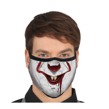 Masque de protection tissu clown Ca Halloween