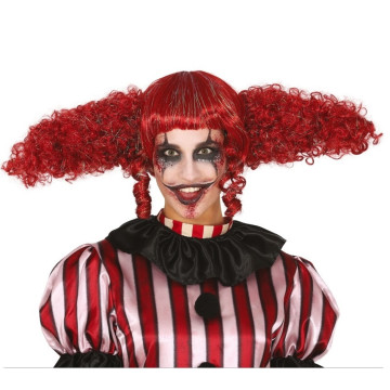 Perruque Clown chignon femme Halloween