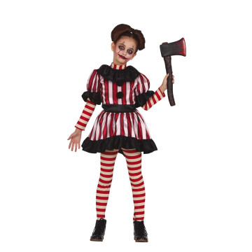Déguisement clown diabolique fille Halloween