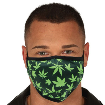 Masque de protection tissu feuilles