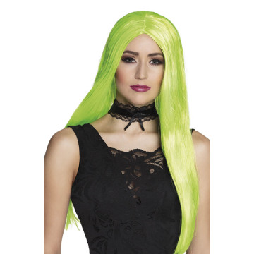 Perruque vert fluo Halloween