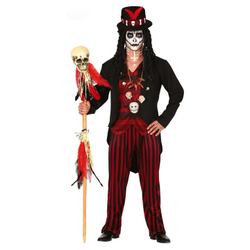 Déguisement Vaudou witch doctor red Halloween – M