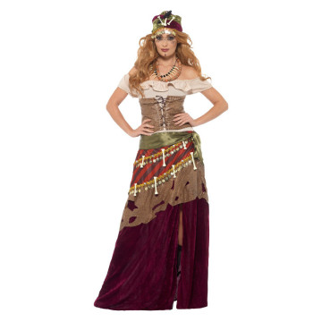 Déguisement Vaudou witch doctor robe rouge Halloween – M