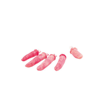 Lot de 5 doigts sanglants Halloween