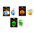 Lot de 3 auto-collants phosphorescents assortis Halloween 9,4 x 6,5 cm Lot de 3 auto-collants phosphorescents assortis Halloween 9,4 x 6,5 cm