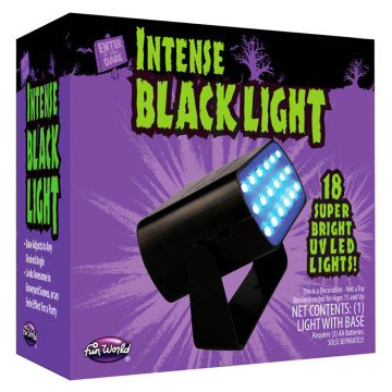 Stroboscope 18 leds noires 2 vitesses Halloween