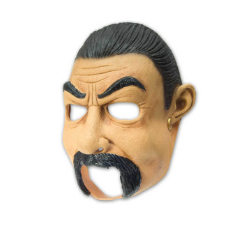 Masque latex homme avec moustache Halloween