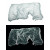 Tissu/Vêtement de fantôme Halloween 50 x 350 cm