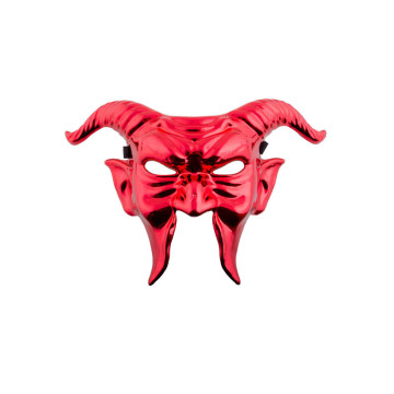 Demi-masque de diable avec cornes Halloween