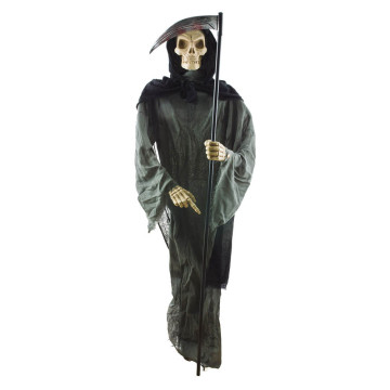 Squelette de décoration avec lumière son et mouvement Halloween 1,80 m