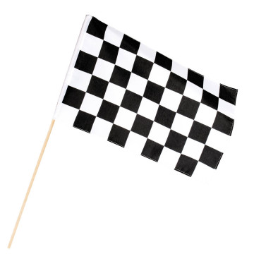 Drapeau à main Racing sur tige 30 x 45 cm