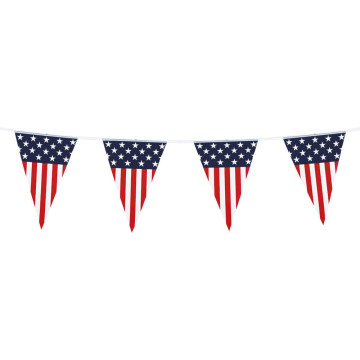 Guirlande USA 15 drapeaux 30 x 20 cm 6 m